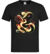 Чоловіча футболка Змія малюнок Чорний фото