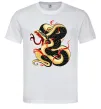 Чоловіча футболка Змія малюнок Білий фото