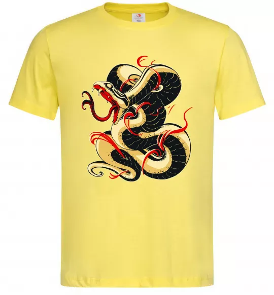 Чоловіча футболка Змія малюнок Лимонний фото