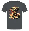 Чоловіча футболка Змія малюнок Графіт фото