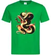 Чоловіча футболка Змія малюнок Зелений фото