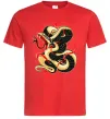 Чоловіча футболка Змія малюнок Червоний фото