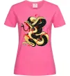 Жіноча футболка Змія малюнок Яскраво-рожевий фото