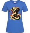Жіноча футболка Змія малюнок Яскраво-синій фото