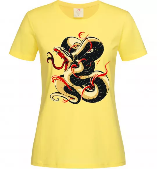Жіноча футболка Змія малюнок Лимонний фото