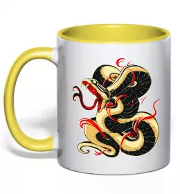 Чашка з кольоровою ручкою