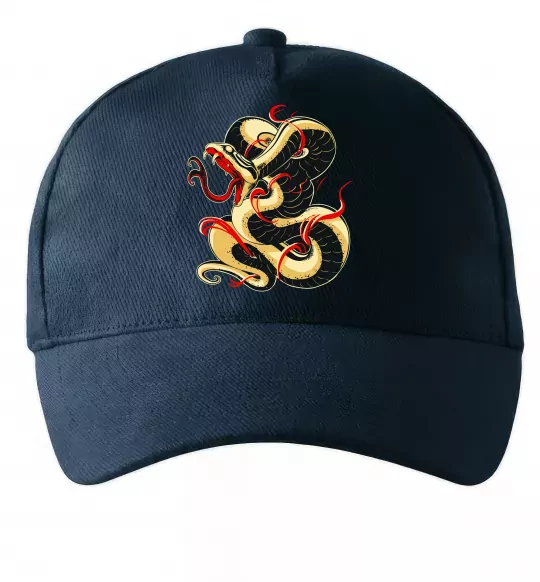 Кепка Змія малюнок Темно-синій фото