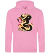 Мужская толстовка (худи) Змія малюнок Розовый фото