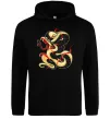Чоловіча толстовка (худі) Змія малюнок Чорний фото