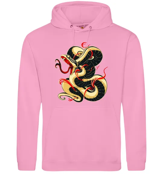 Женская толстовка (худи) Змія малюнок Розовый фото