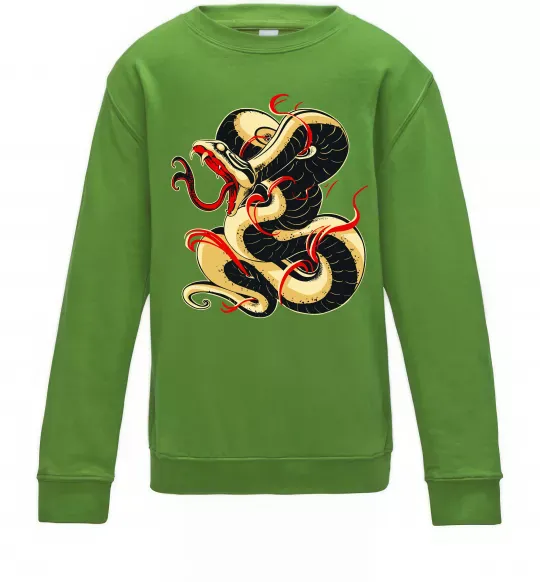 Детский Свитшот Змія малюнок Лаймовый фото