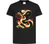 Детская футболка Змія малюнок Черный фото