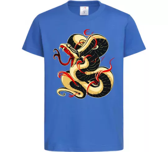 Детская футболка Змія малюнок Ярко-синий фото