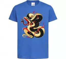 Детская футболка Змія малюнок Ярко-синий фото
