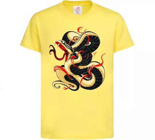 Детская футболка Змія малюнок Лимонный фото