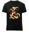 Чоловіча преміум футболка Змія малюнок Чорний фото