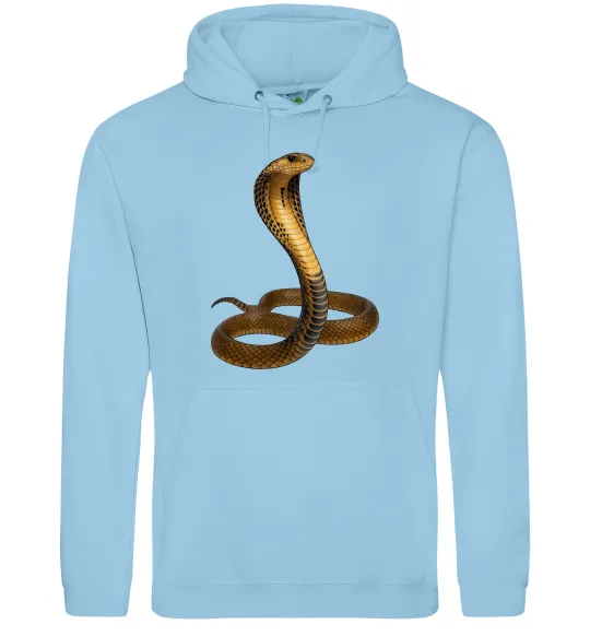 Мужская толстовка (худи) Кобра Голубой фото