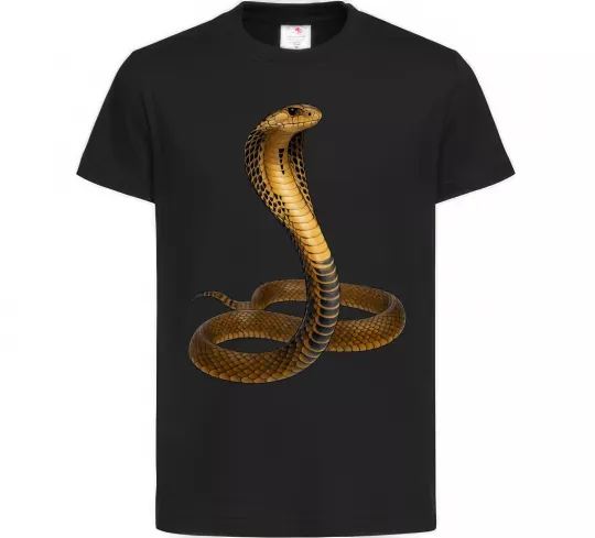 Детская футболка Кобра Черный фото