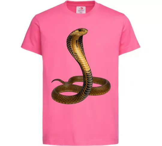 Детская футболка Кобра Ярко-розовый фото