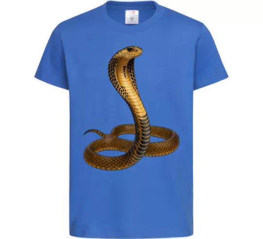 Детская футболка Кобра Ярко-синий фото