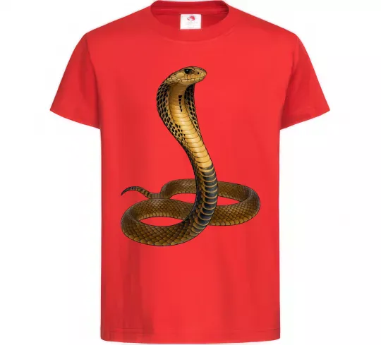 Детская футболка Кобра Красный фото