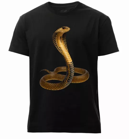 Чоловіча преміум футболка Кобра Чорний фото