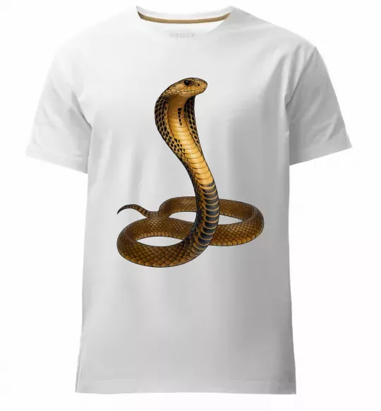 Чоловіча преміум футболка Кобра Білий фото