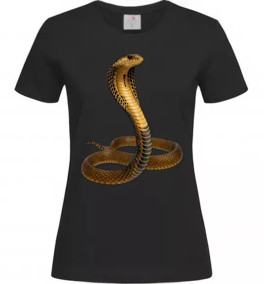 Жіноча футболка Кобра Чорний фото