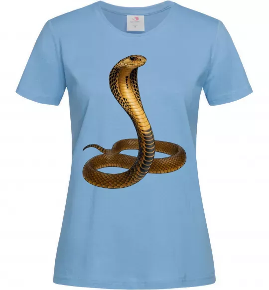 Жіноча футболка Кобра Блакитний фото