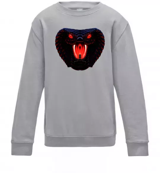 Детский Свитшот Dark snake Серый меланж фото