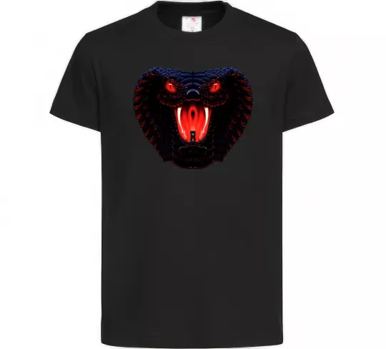 Дитяча футболка Dark snake Чорний фото