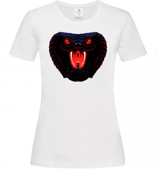 Женская футболка Dark snake Белый фото