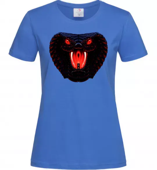 Женская футболка Dark snake Ярко-синий фото