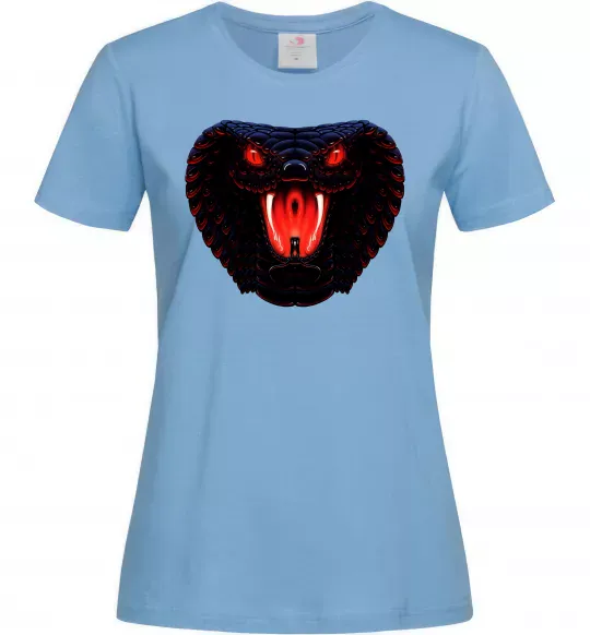 Женская футболка Dark snake Голубой фото