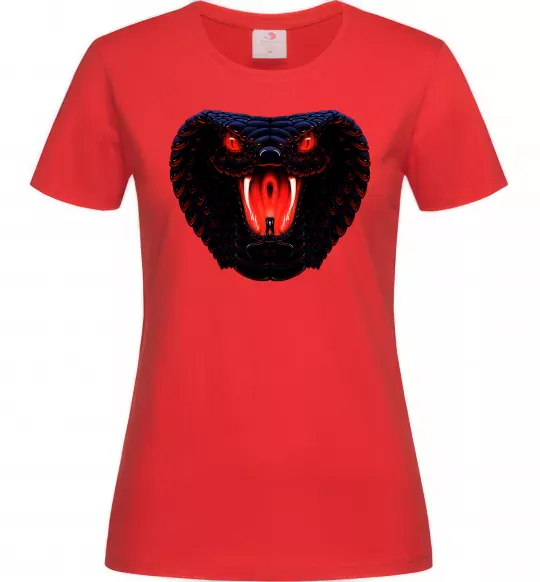 Женская футболка Dark snake Красный фото