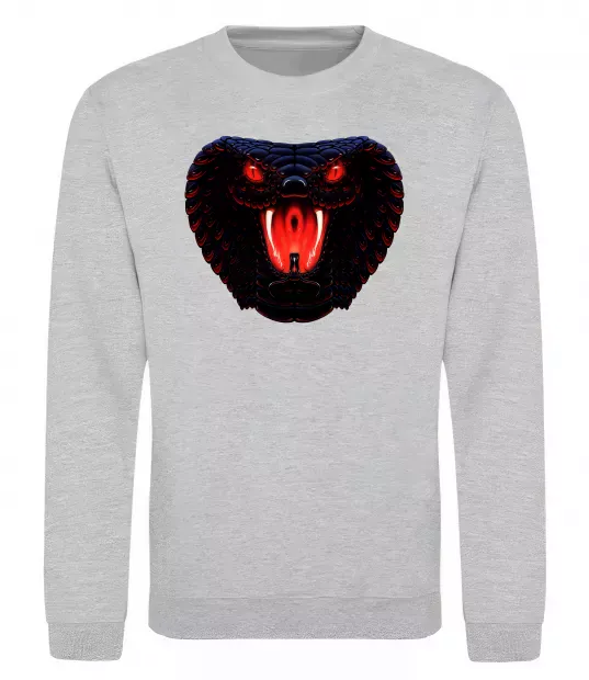 Свитшот Dark snake Серый меланж фото