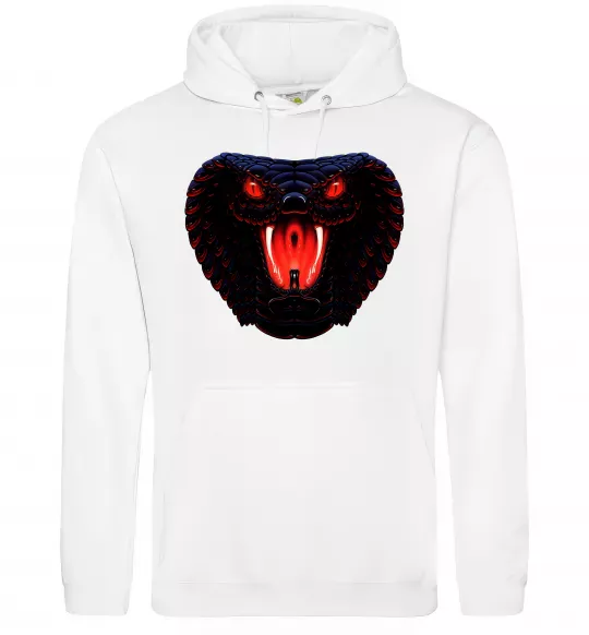 Чоловіча толстовка (худі) Dark snake Білий фото