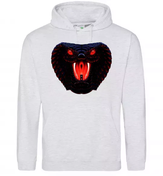 Чоловіча толстовка (худі) Dark snake Сірий меланж фото