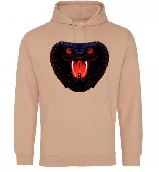 Чоловіча толстовка (худі) Dark snake Пісочний фото