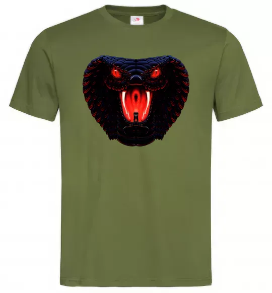 Чоловіча футболка Dark snake Оливковий фото