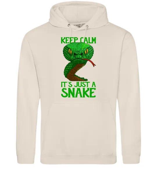 Мужская толстовка (худи) Keep calm it`s just a snake Таш фото