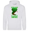 Женская толстовка (худи) Keep calm it`s just a snake Серый меланж фото
