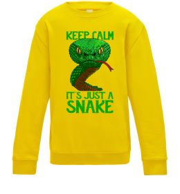 Детский Свитшот Keep calm it`s just a snake
