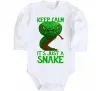 Детский боди Keep calm it`s just a snake Белый фото