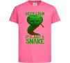Детская футболка Keep calm it`s just a snake Ярко-розовый фото