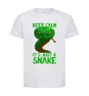 Детская футболка Keep calm it`s just a snake Белый фото