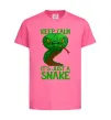 Детская футболка Keep calm it`s just a snake Ярко-розовый фото