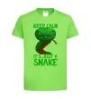 Детская футболка Keep calm it`s just a snake Лаймовый фото