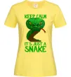 Женская футболка Keep calm it`s just a snake Лимонный фото