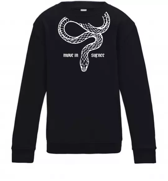 Детский Свитшот Move in silence Черный фото